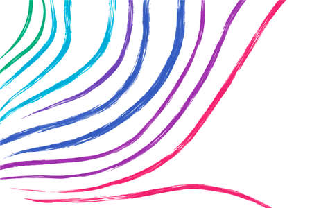 Striped background with brush strokes, different colors, elastic band color, on a white background for a bannerのイラスト素材