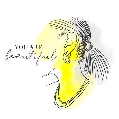 Jewelry on a watercolor background, earrings and chains, advertising concept, graphic sketch, doodleのイラスト素材