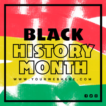 Black story month, post template, south africa flag for banner drawing with paintsのイラスト素材