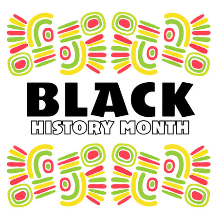Black history month, banner template on white background, Africanのイラスト素材