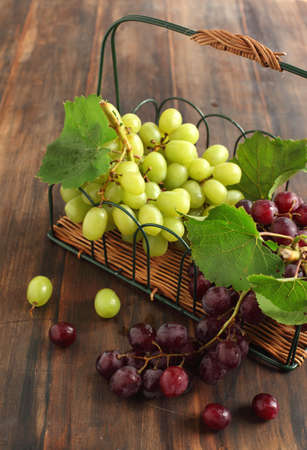 Grapes in the basketの写真素材