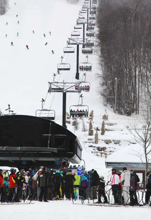 Ski resort Blue Mountain  Canada の写真素材