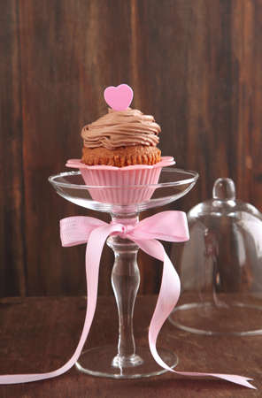 Valentine chocolate cupcakeの写真素材