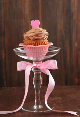 Valentine chocolate cupcakeの写真素材
