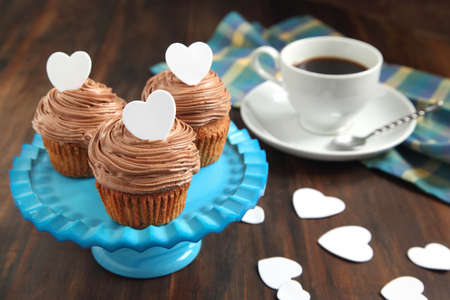 Valentine chocolate cupcakeの写真素材