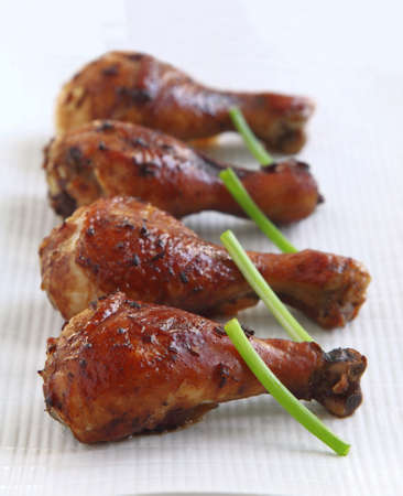 Asian-marinated baked chicken の写真素材