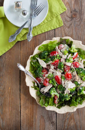 Mustard chicken saladの写真素材