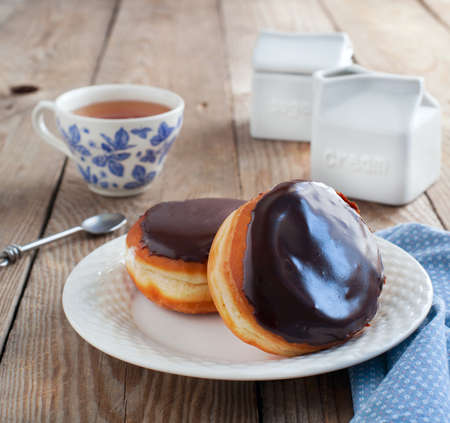 Donuts filled with creamの写真素材