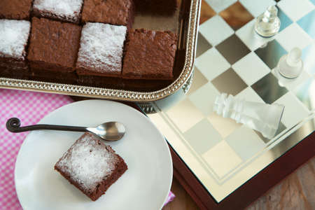 Chocolate Brownies  Selective focusの写真素材