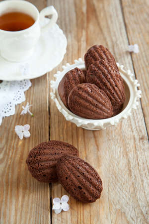 Chocolate madeleineの写真素材
