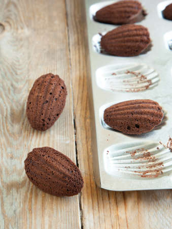 Chocolate madeleineの写真素材