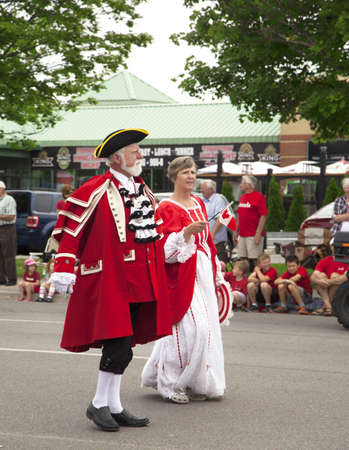 AURORA, ONTARIO, CANADA- JULY 1: Canada Day Parade at part of Young Street in Aurora, Canada on July 1, 2013のeditorial素材