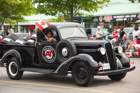 AURORA, ONTARIO, CANADA- JULY 1: Canada Day Parad at part of Young Street in Aurora on July 1, 2013のeditorial素材