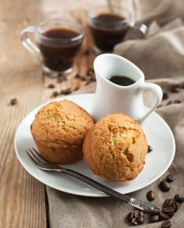Espresso syrup cakesの写真素材
