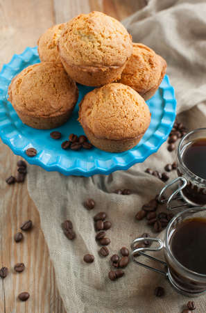 Espresso syrup cakesの写真素材