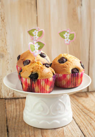 Homemade Blueberry Muffinsの写真素材