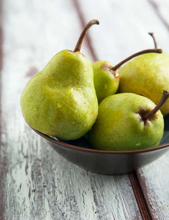 Fresh ripe pearsの写真素材