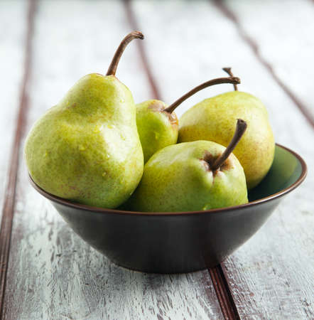 Fresh ripe pearsの写真素材