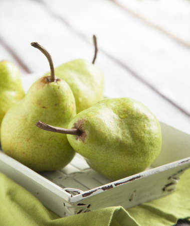 Fresh ripe pearsの写真素材