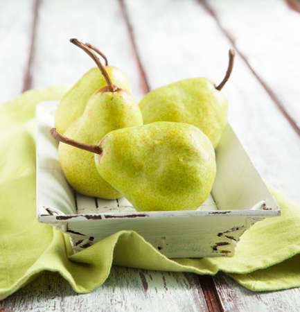 Fresh ripe pearsの写真素材