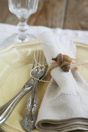 Autumn Table settingの写真素材