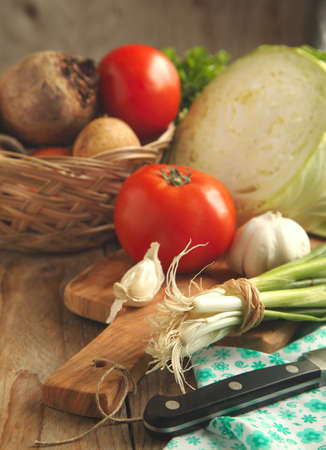 Fresh vegetables  Selective focusの写真素材