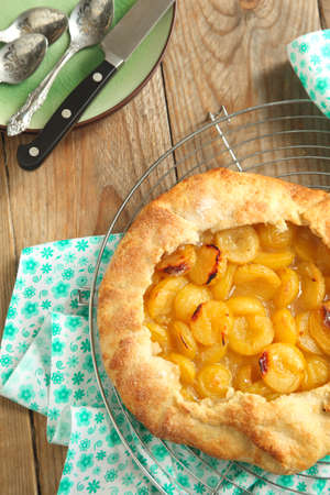 Yellow plum galetteの写真素材