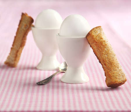 Eggs and toastの写真素材