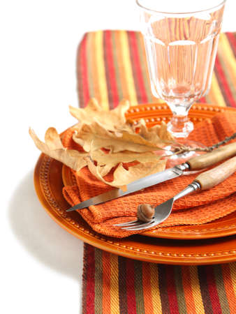 Autumn Table settingの写真素材