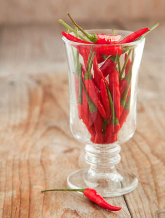 Hot thai chili peppersの写真素材