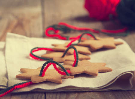 Christmas gingerbread cookiesの写真素材