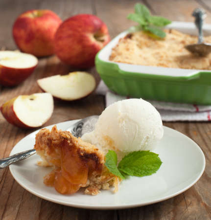 Apple crumbleの写真素材