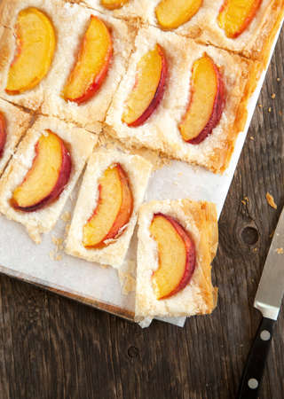 Phyllo Tart with Sugared Peashesの写真素材