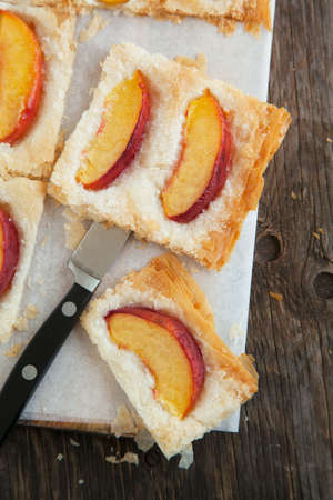 Phyllo Tart with Sugared Peashesの写真素材