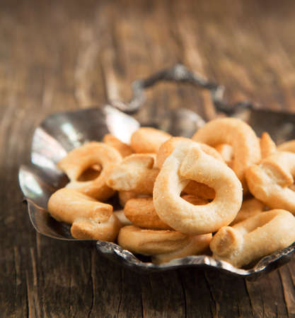 Olive oil taralli  Selective focusの写真素材