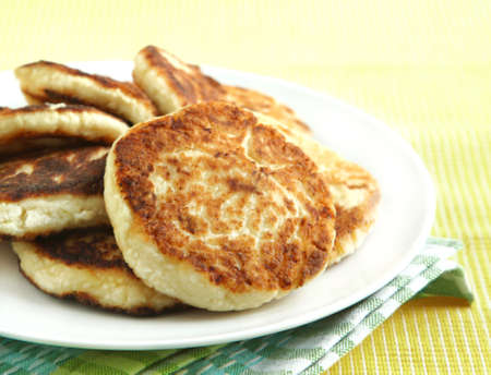 Homemade cheese pancakesの写真素材
