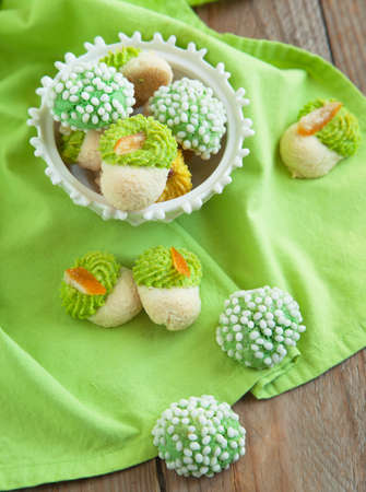 Almond cookiesの写真素材