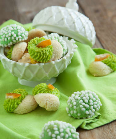 Almond cookiesの写真素材
