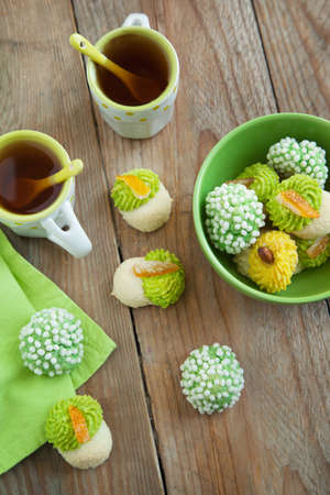 Almond cookiesの写真素材