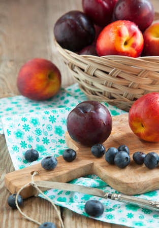 Fresh fruits and berries  の写真素材
