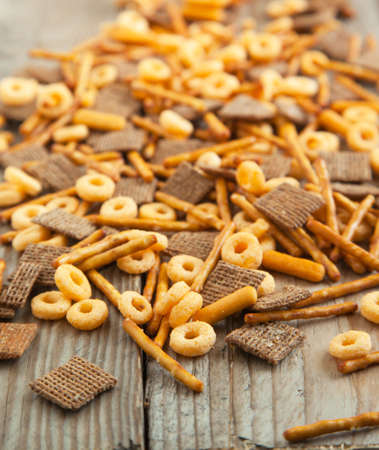 Snack mix  Salty treat for snacking の写真素材