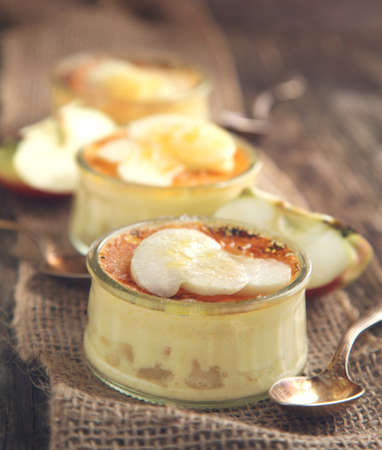 Apple creme bruleeの写真素材