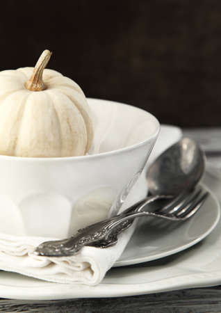 Autumn Table settingの写真素材