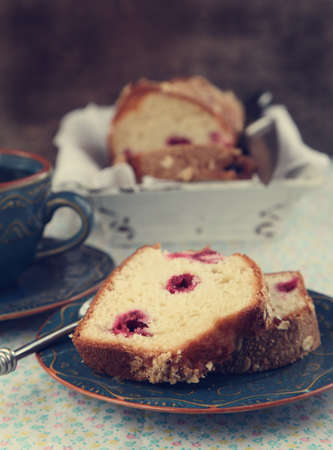 Paspberry Loaf Cakeの写真素材