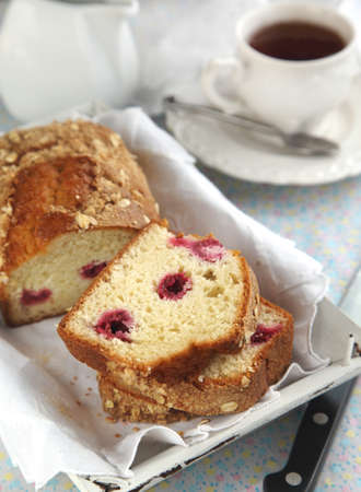 Paspberry Loaf Cakeの写真素材
