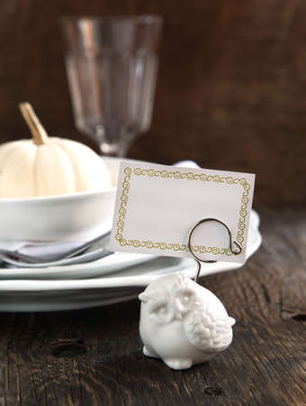 Autumn Table settingの写真素材