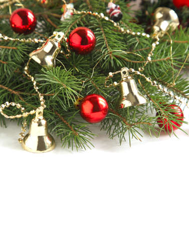 Christmas decoration isolated on white backgroundの写真素材