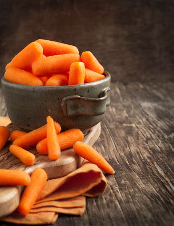 Fresh baby carrotsの写真素材