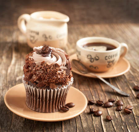 Coffee cupcakeの写真素材