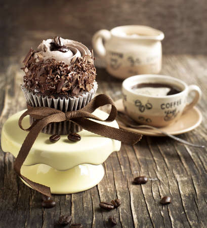 Coffee cupcakeの写真素材